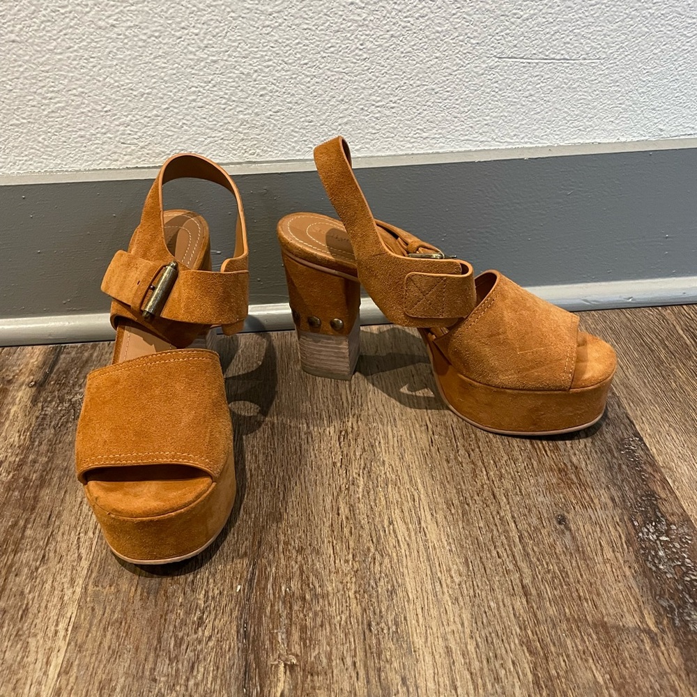 See by Chloe tan heels. Gently worn twice.